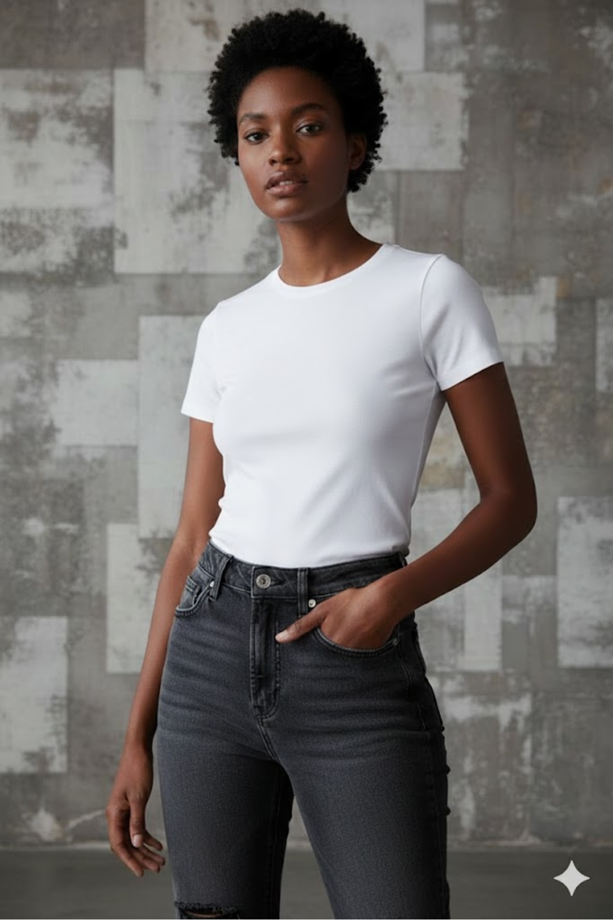 Maison La Femme  Kadın T-shirt Vücuda Oturan Crop - Görsel 8