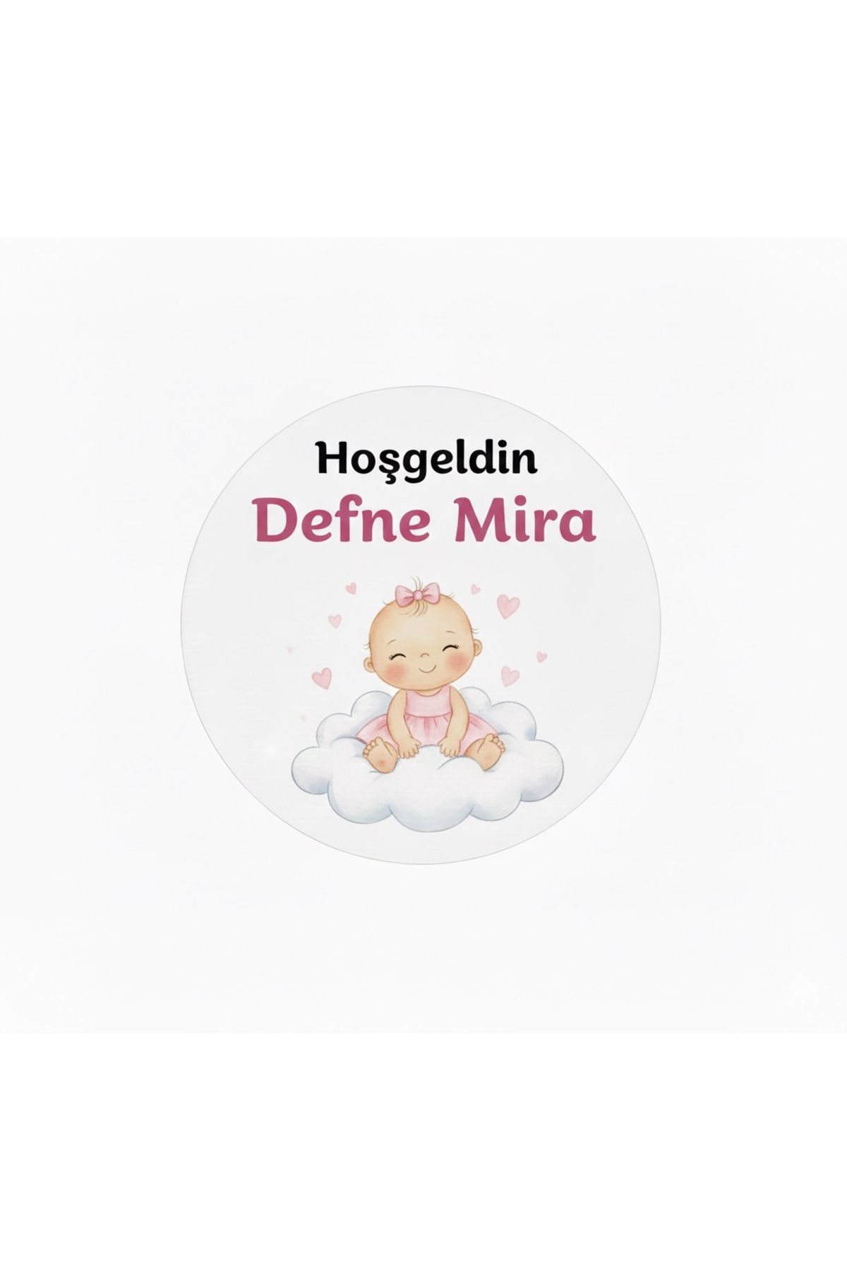 Genel Markalar Kişiye Özel Doğum Günü Veya Hoşgeldin Bebek Etiketi. Çap 3cm 70 Adet Yapışkanlı Etiket fotoğrafı 3 (önizleme)