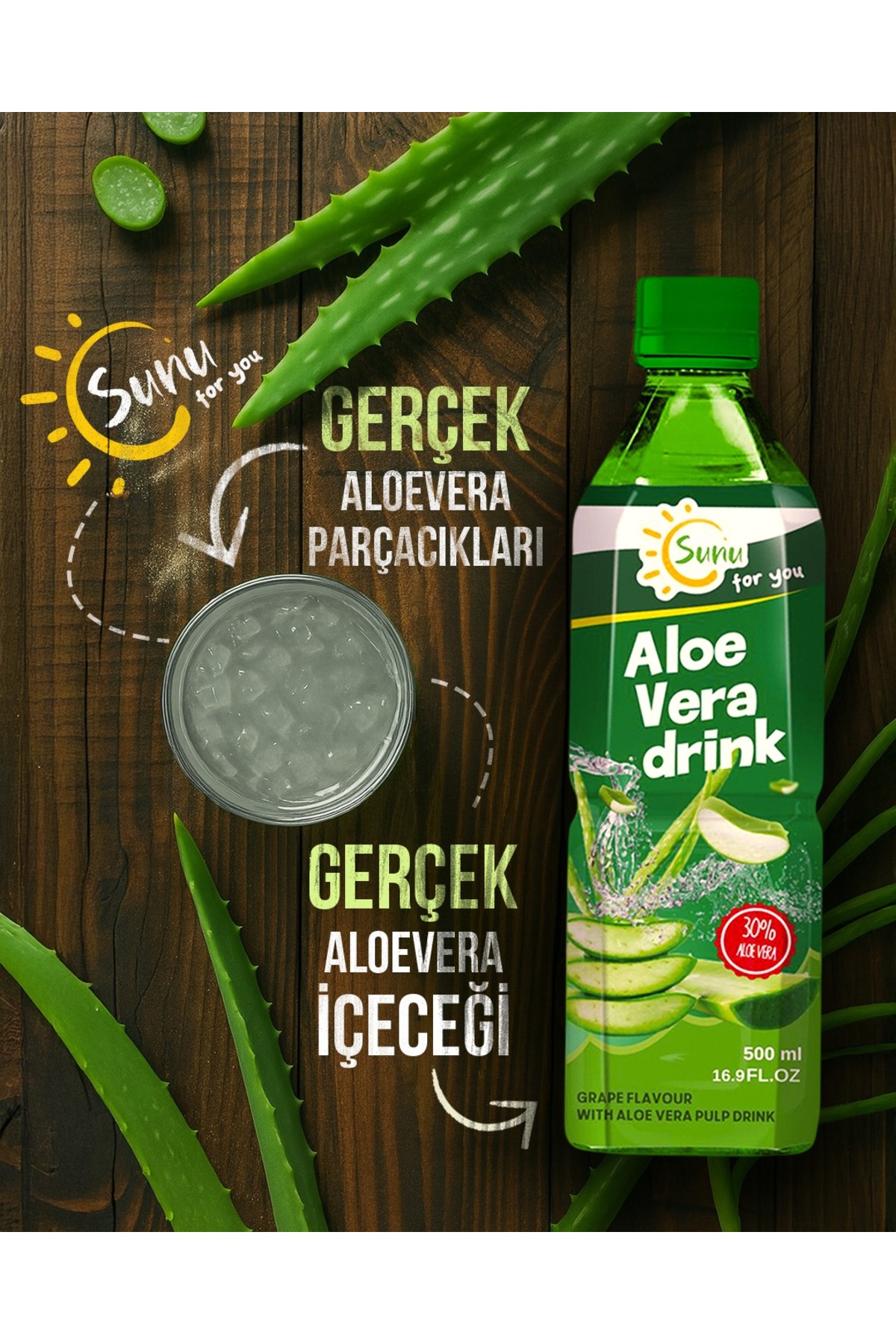 Juice商品 Sunu Üzüm Aromalı Aloe Vera Parçacıklı İçecek - Fiyatı, Yorumları