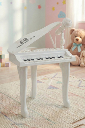 rennes NP-800WH Akustik Görünümlü 25 Tuşlu Dijital Elektronik Mikrofonlu Çocu...