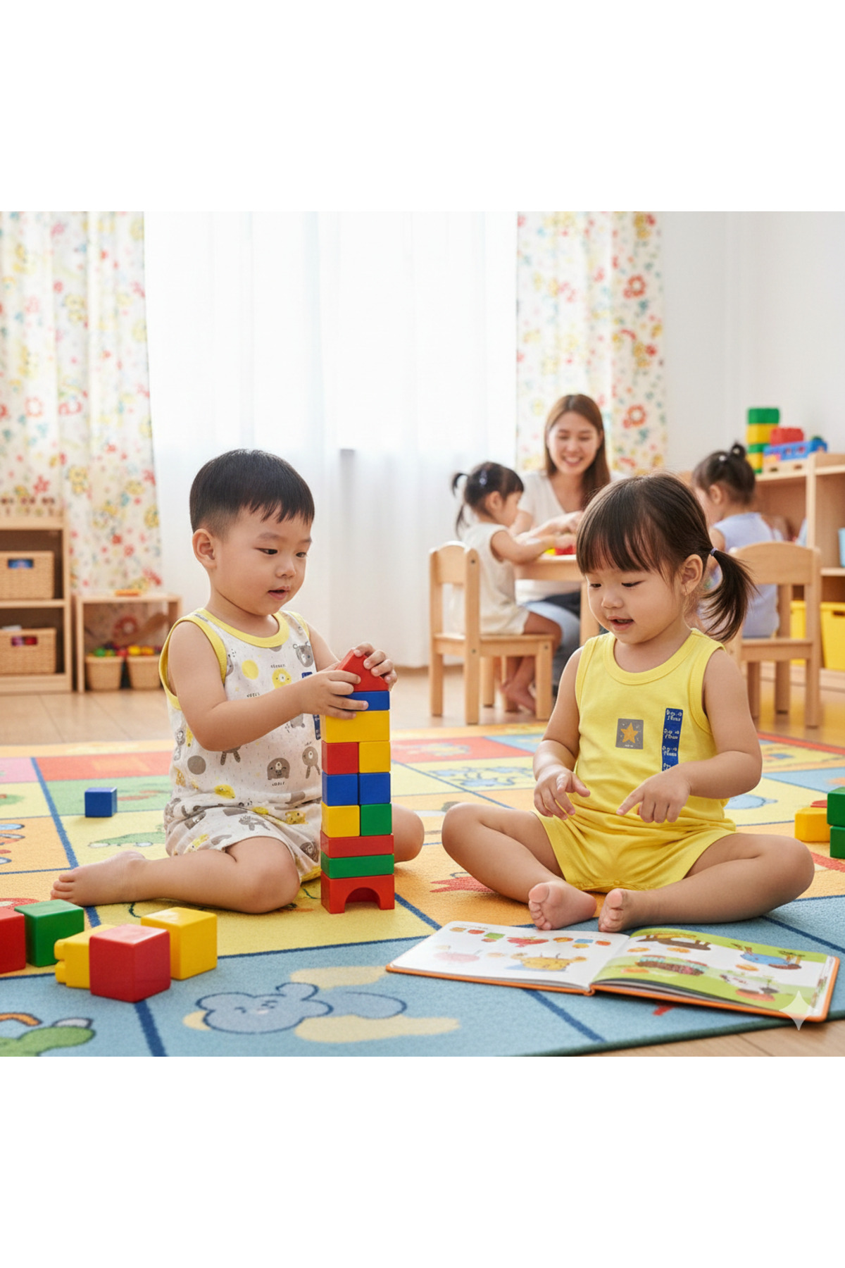 Hello Baby kız ve erkek bebek yazlık askılı tulum ikili bebek set yazlık bebek ürünleri fotoğrafı 3 (önizleme)