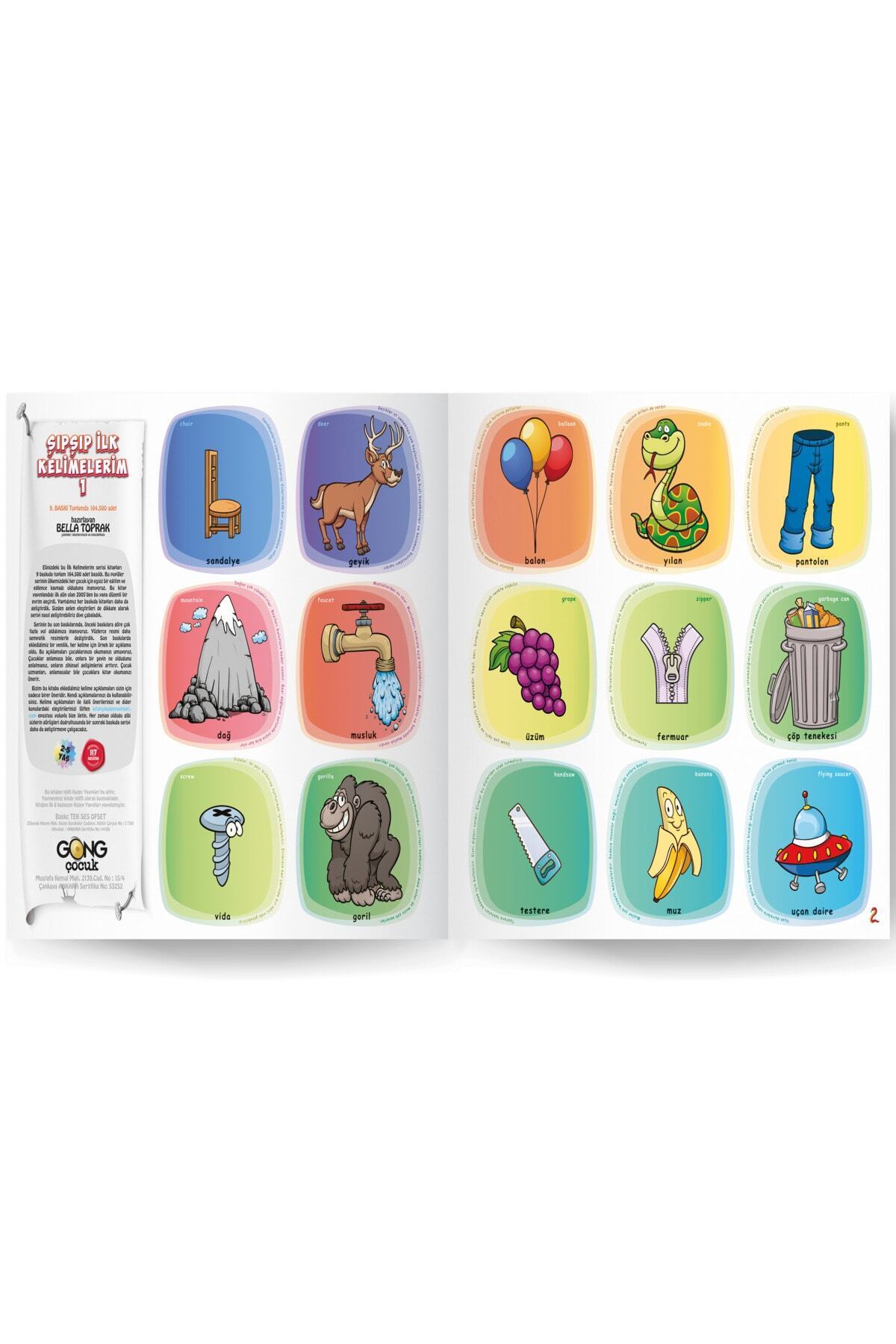 Gong Okul Öncesi Eğitici Etkinlikli Konuşturan İlk Kelimelerim İngilizce Destekli Kitap Seti 3'lü fotoğrafı 6 (önizleme)