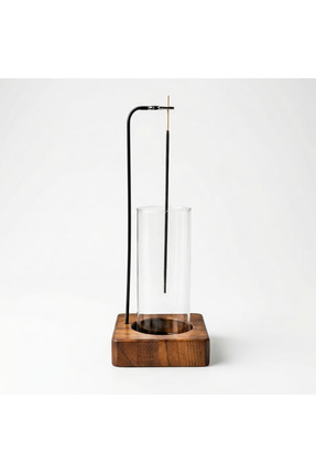 woodique Dekoratif Ahşap Tütsülük – Cam Tütsülük - Oda Kokusu ve Meditasyon A...