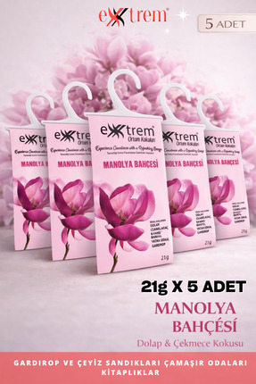 EXXTREM Manolya Dolap ve Çekmece Kokusu | 5'li Set - Doğal Esanslı - Güve ve ...