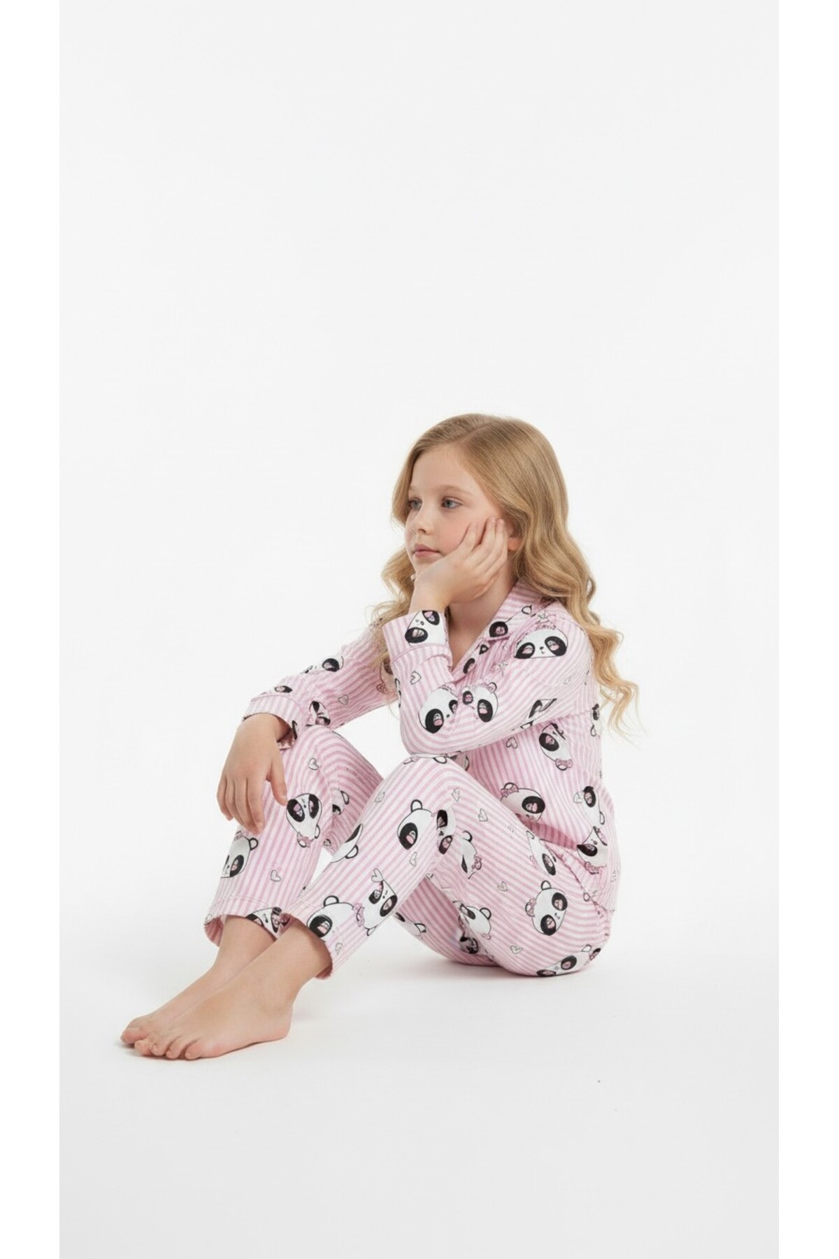 DANBİ Kız Çocuk 4,5,6,7,8,9,10,11 Yaş Mevsimlik Pijama Takımı fotoğrafı 4 (önizleme)