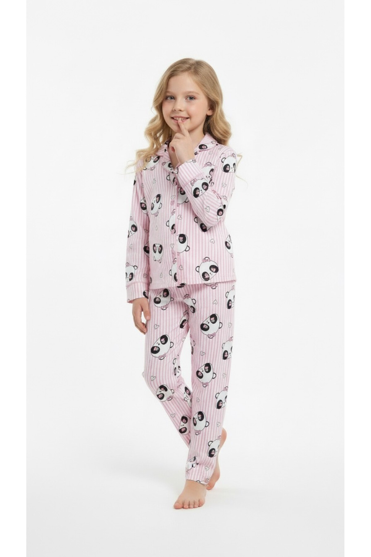 DANBİ Kız Çocuk 4,5,6,7,8,9,10,11 Yaş Mevsimlik Pijama Takımı fotoğrafı 2 (önizleme)