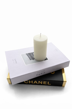 luce fioca Beyaz düz sütun mum