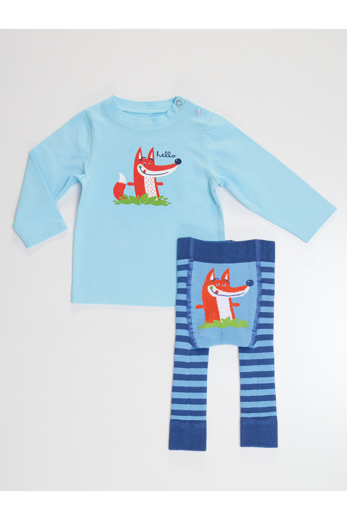 Denokids Tilki Erkek Bebek T-shirt Tayt-Pantolon Takım fotoğrafı 5 (önizleme)