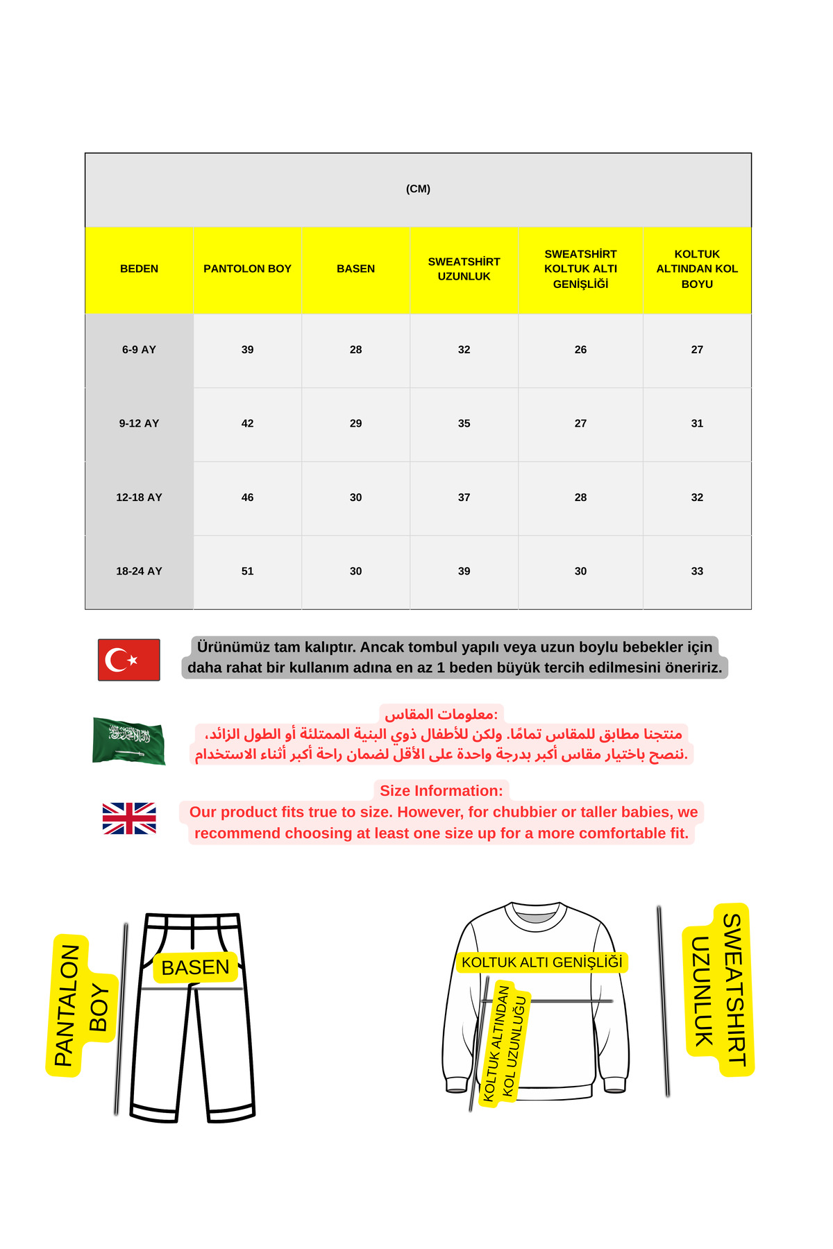 voyyo kids baby Erkek Bebek Mevsimlik Çizgili Bisiklet Yaka Uzun Kollu %100 Pamuk Bebek Takımı fotoğrafı 7 (önizleme)