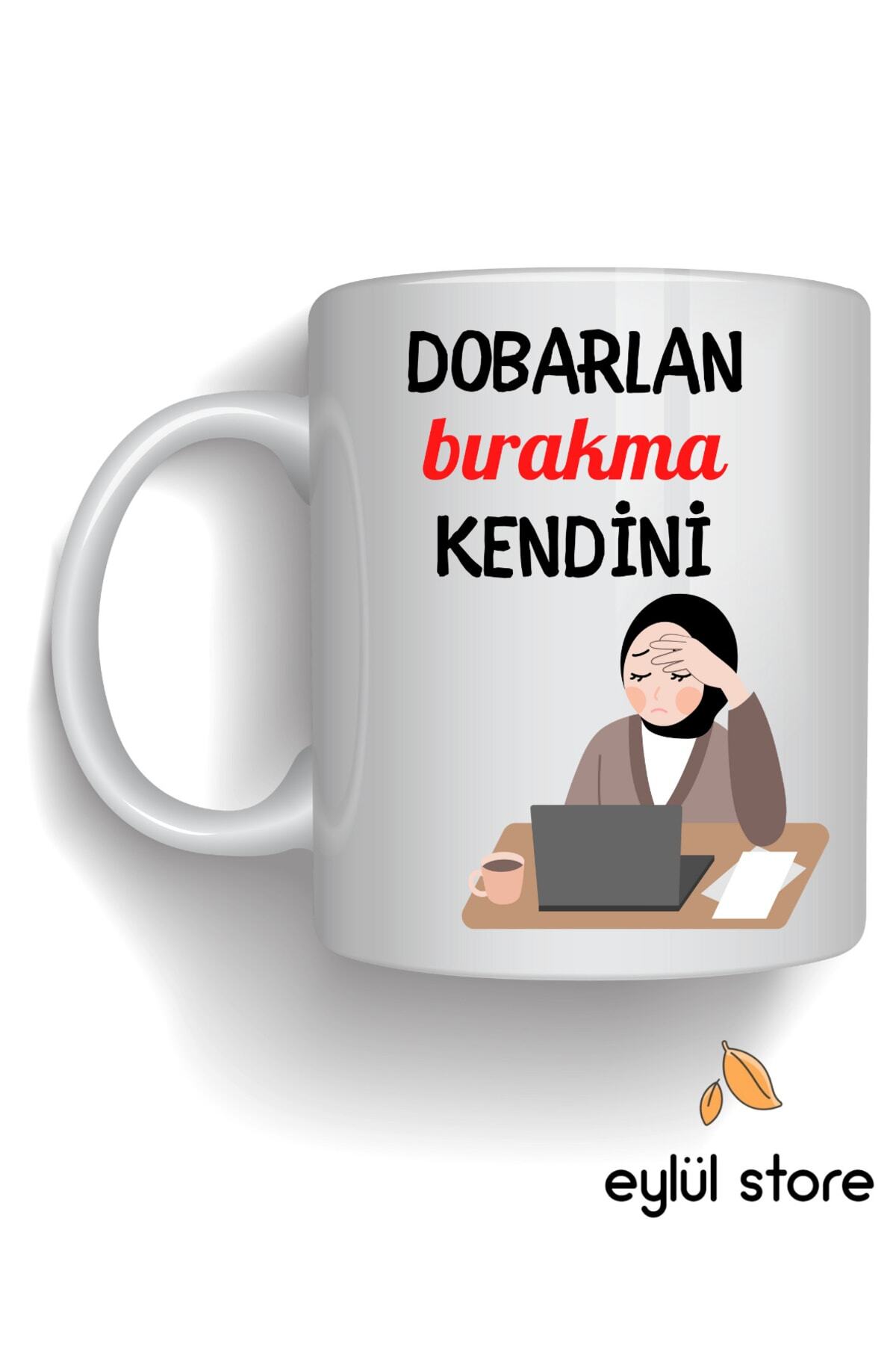 Dobarlan Leaving Self Written Fun Custom Design Hijab Girl Printed Mug Gift