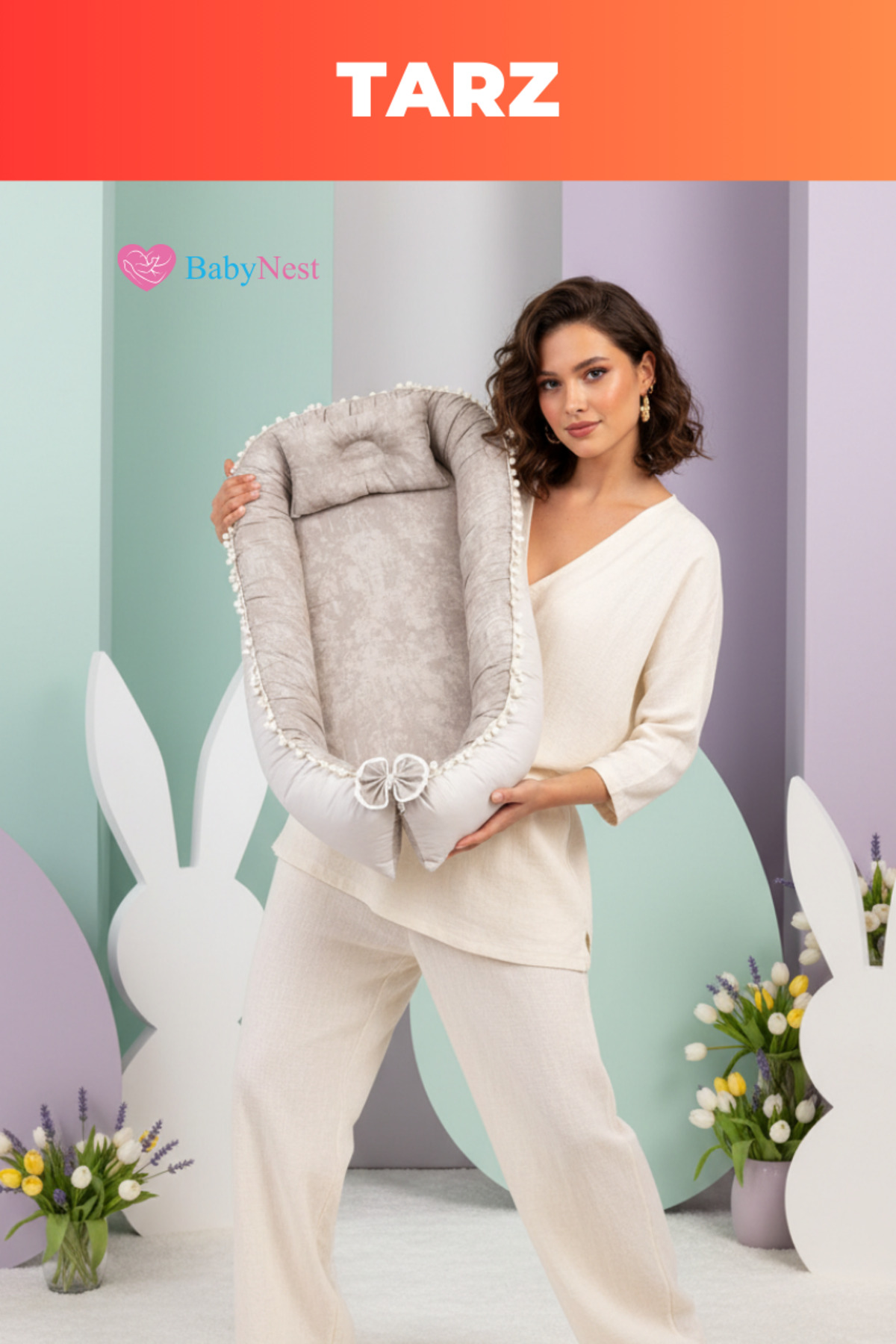 Babynest Yatak Ve Ortopedik Yastık Natural Ponpon Seri fotoğrafı 3 (önizleme)