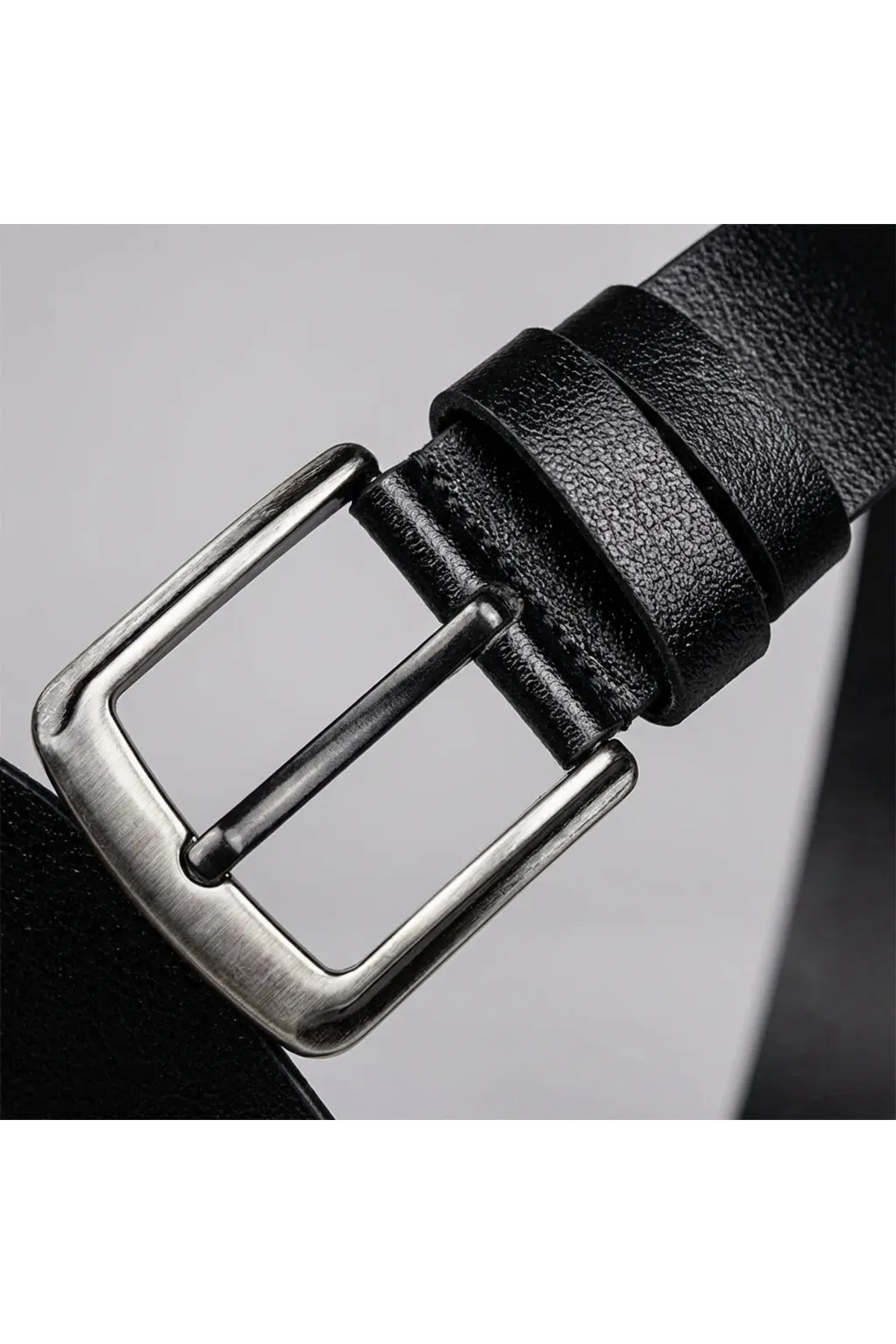 debbah  %100 Hakiki Deri Erkek Spor Kot Kemeri 4.5 Cm Manda Derisi Siyah Hediyelik Kemer Çeyizlik Spor Kemer - Görsel 7