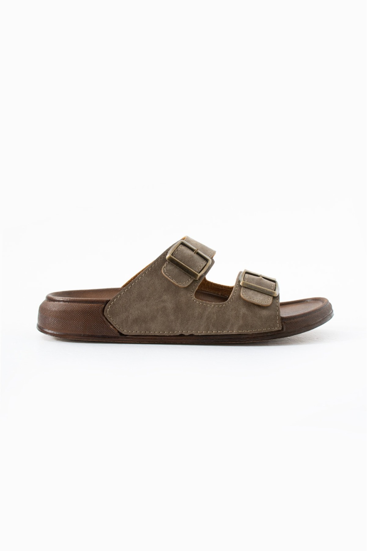 ADIMİST  Erkek Ortopedik Günlük Yumuşak Deri Tokalı Ev Dışarı Terlik - Görsel 3