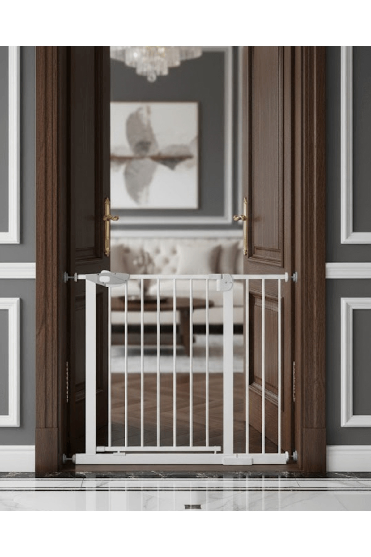 Evokids Çift Kilitli Çocuk Güvenlik Kapısı 95-104 CM Arası Kullanım fotoğrafı 2 (önizleme)