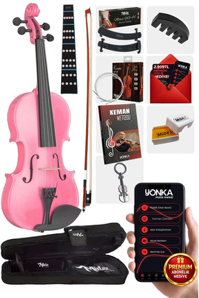 Midex Hga44pink Pembe 4/4 Tam Boy Keman Seti