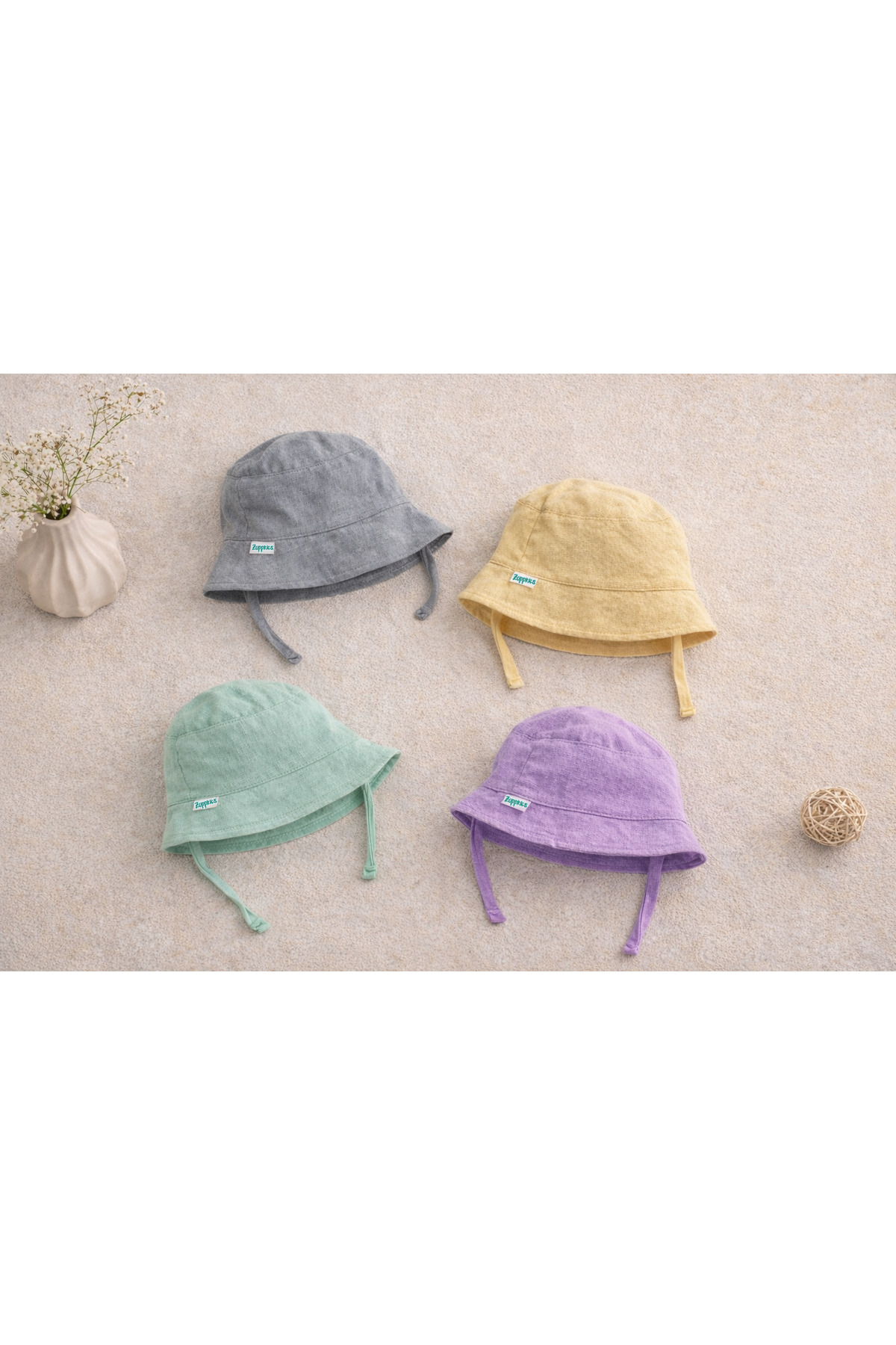 Zuppers Organik Pamuk Müslin Bebek Şapkası - Mint fotoğrafı 6 (önizleme)