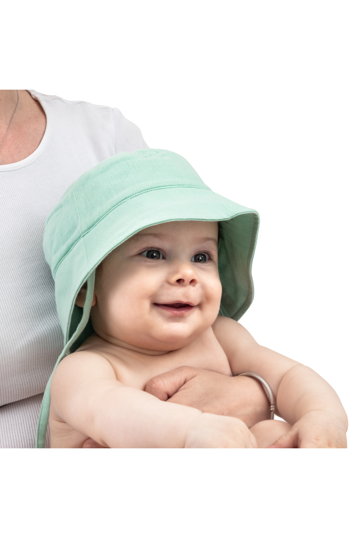 Zuppers Organik Pamuk Müslin Bebek Şapkası - Mint fotoğrafı 4 (önizleme)