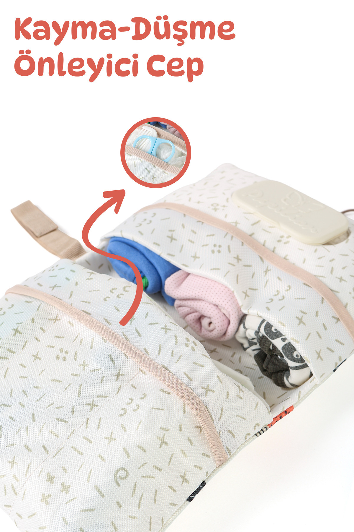 HAMUR Anne Bebek Bakım Çantası Yenidoğan Alt Açma Değiştirme Düzenleyici Çantası Organizer Poyraz fotoğrafı 6 (önizleme)