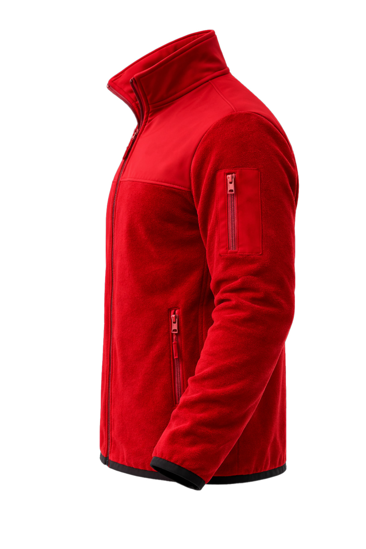 TOKER TEKSTİL Tam Fermuarlı Softshell Garnili Polar görsel 5