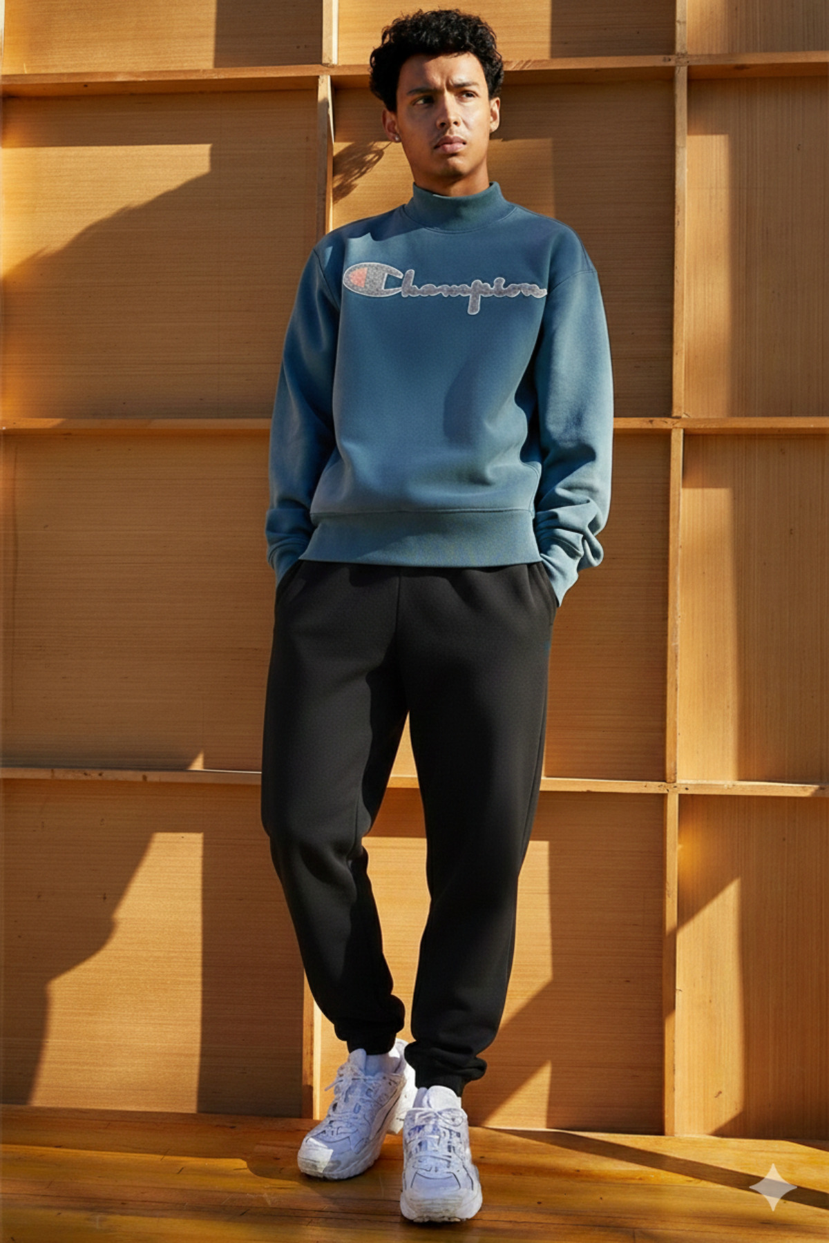 prtnc protonic  Erkek Jogger Eşofman Altı Lastikli Paça 3 İplik Şardonlu Kışlık - Görsel 4