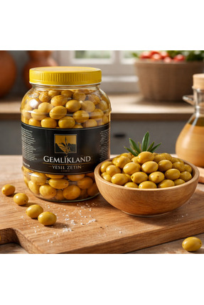 GEMLİKLAND EDREMİT KIRMA SALAMURA YEŞİL ZEYTİN