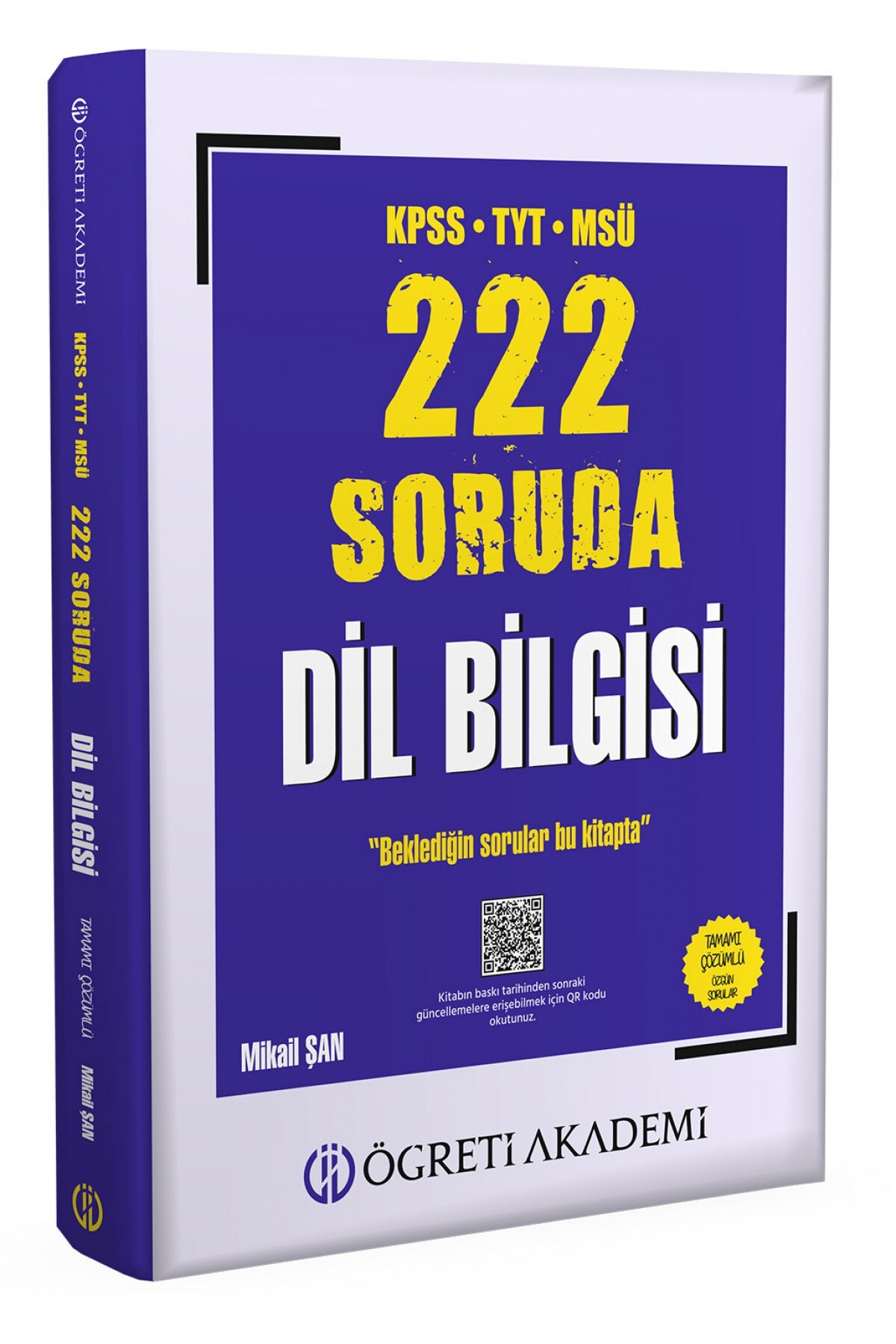 Öğreti Akademi KPSS TYT MSÜ 222 Soruda Dil Bilgisi Tamamı Çözümlü