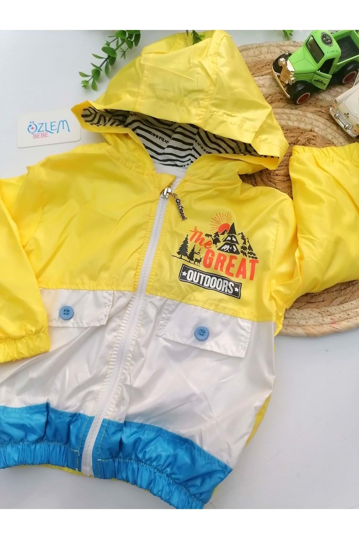 ÖZLEM BEBE The Great Kapüşonlu Yağmurluk Sarı fotoğrafı 3 (önizleme)