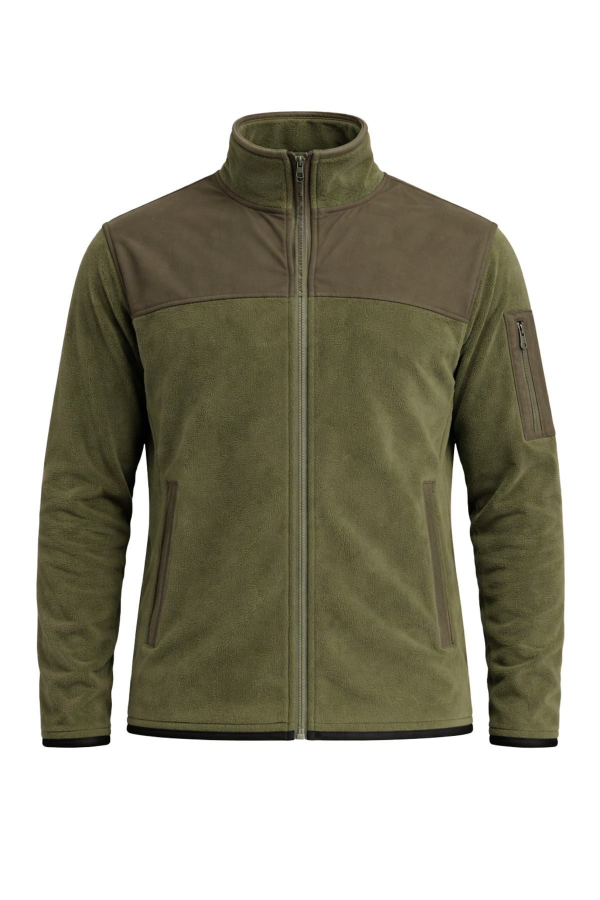 TOKER TEKSTİL Tam Fermuarlı Softshell Garnili Polar görsel 4