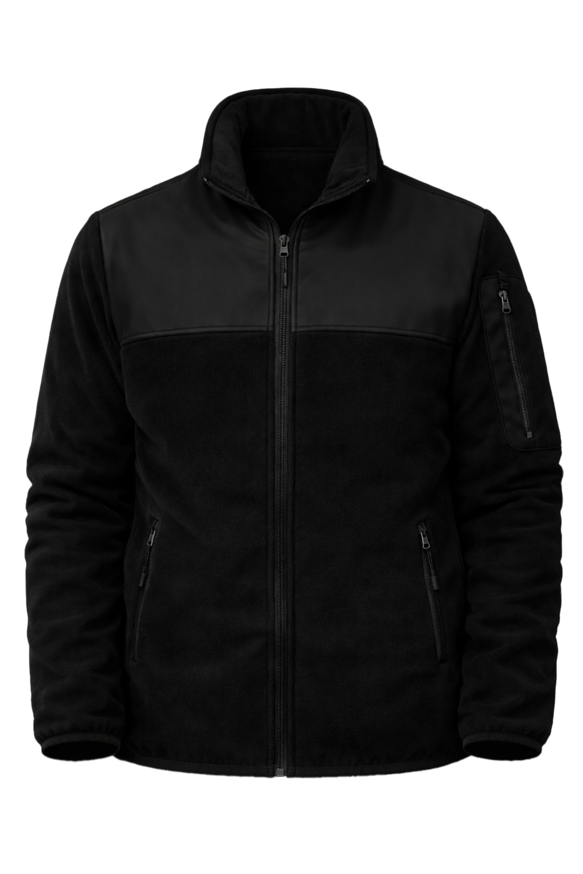 TOKER TEKSTİL  Tam Fermuarlı Softshell Garnili Polar - Görsel 6