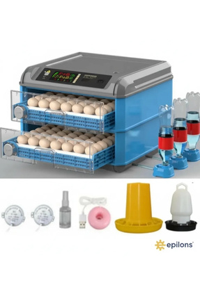 Epilons 128 Yumurta Kapasiteli Tam Otomatik Kuluçka Makinesi - Civciv, Kaz, H...