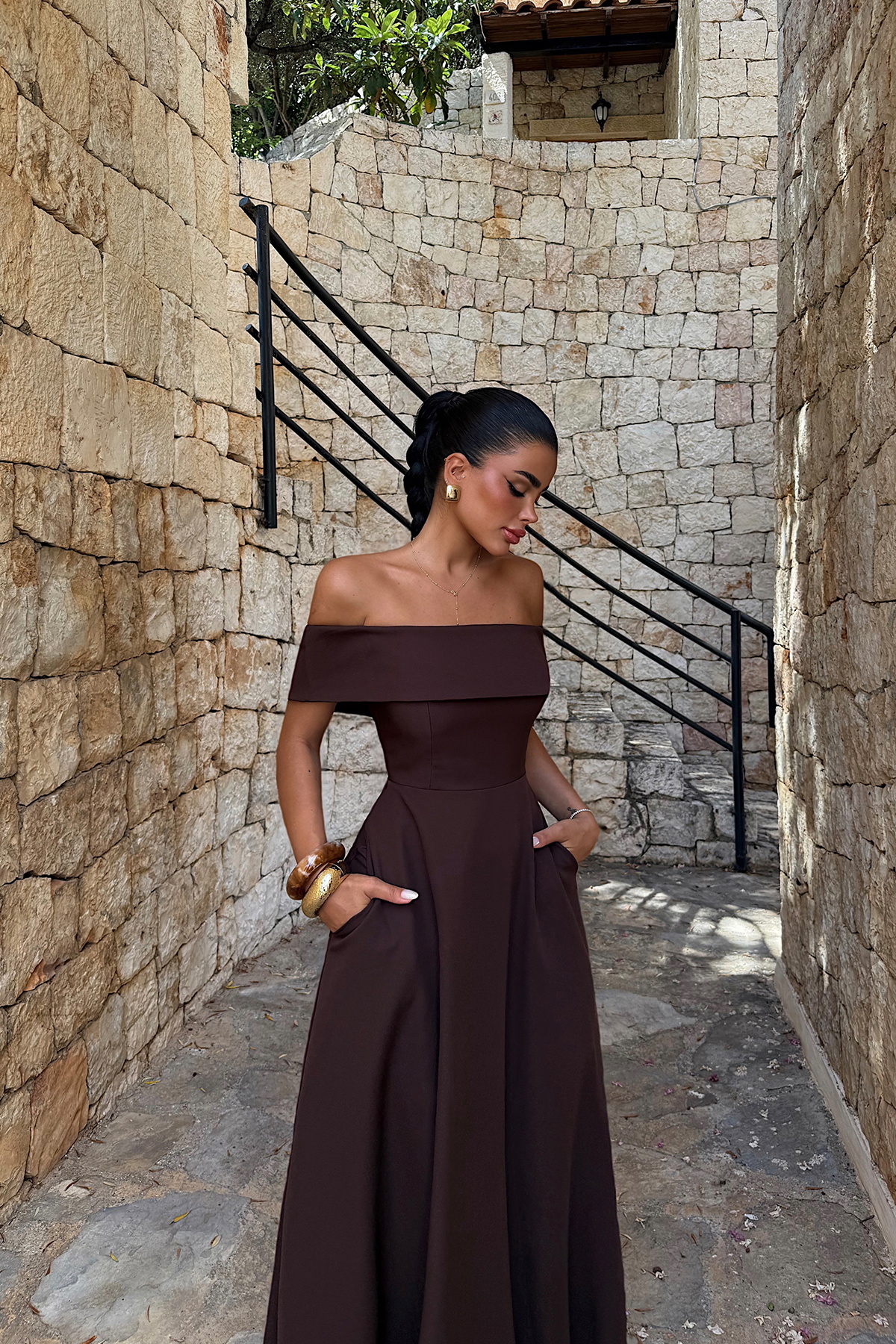 TANISA  TNS-4412 Creil Elbise – Sade ve Şık Tasarım-Double Kumaştan Üretilmiştir - Görsel 2