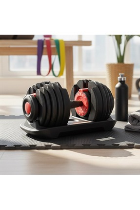 CKSpor 24 Kg Mekanizmalı Ayarlanabilir Dambıl Seti Evde Fitness, Kol Omuz Göğ...