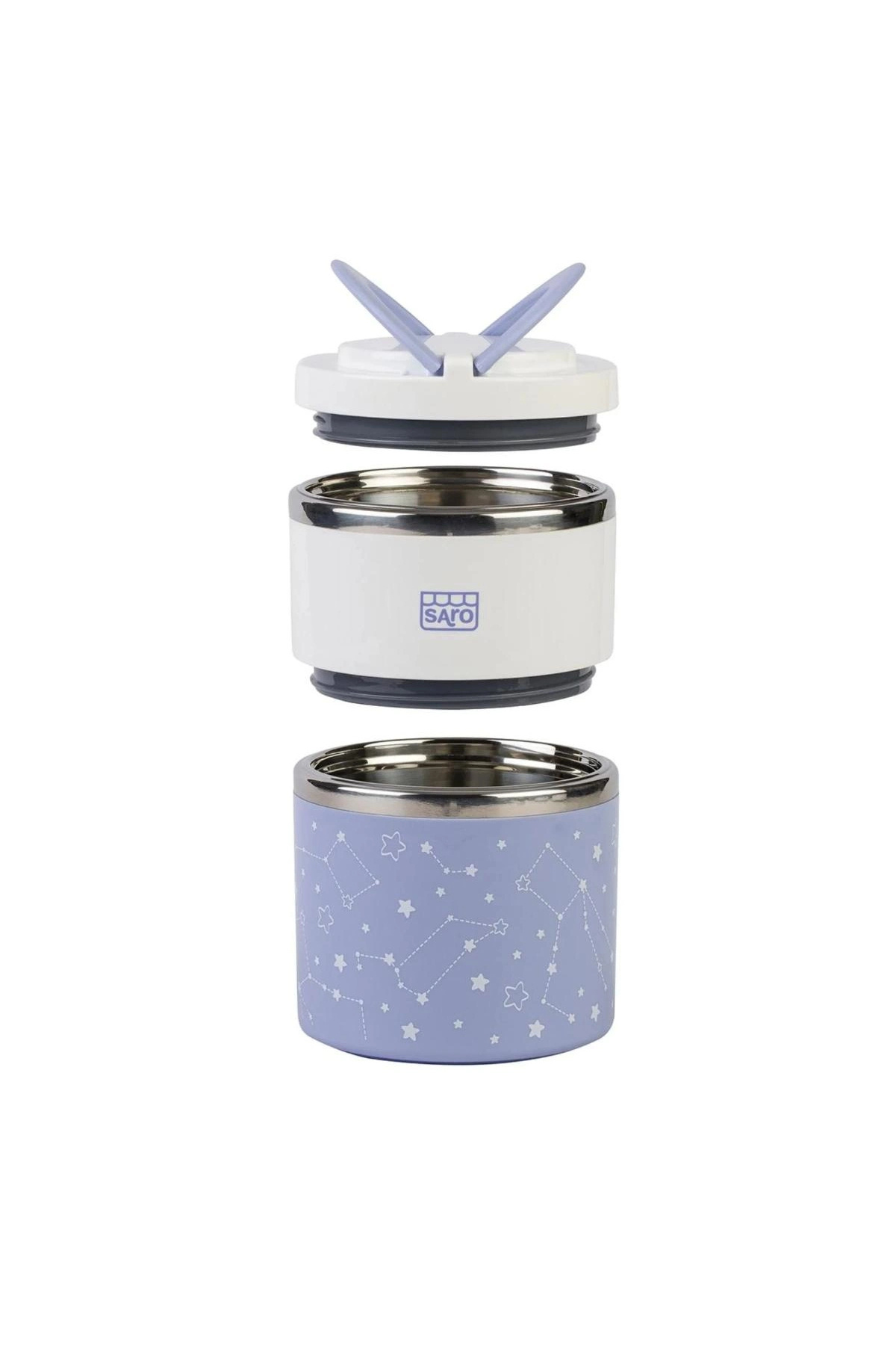 saro İki Katlı Termos Yemek / Mama Kabı 820ml Yeşil fotoğrafı 2 (önizleme)