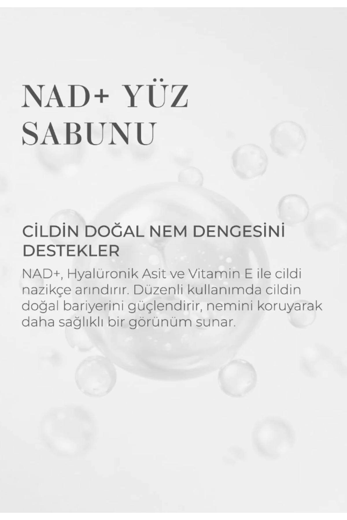 NAD+ Yüz Sabunu Leke Karşıtı, Aydınlatıcı (NAD+, Hyalüronik Asit, Niasinamid, Vitamin E) 100 ML 2 ADET — DNS001 — تصویر 3 از 5