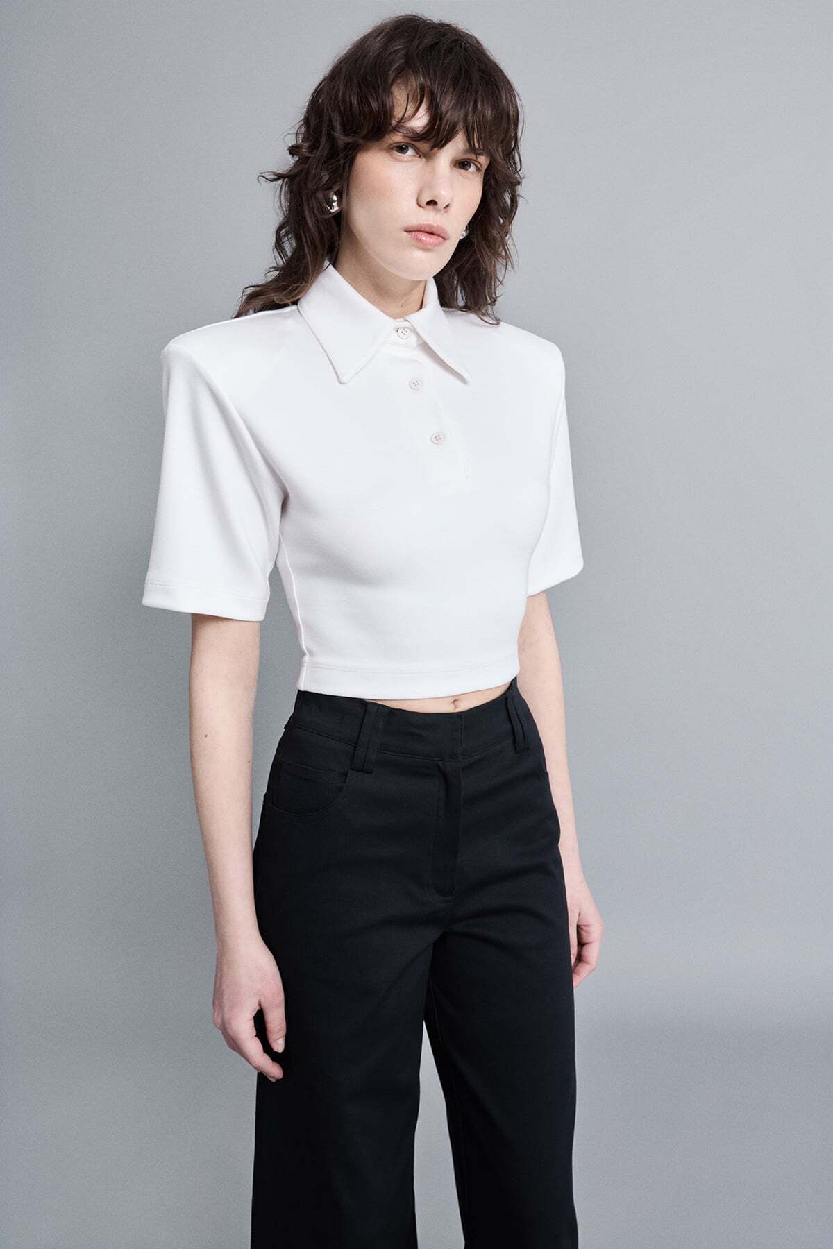 VATKALI  Polo Yaka Vatkalı Bluz