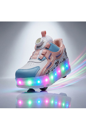 ROCKY Çocuk Patenli Işıklı Spor Ayakkabı & Yürüyüş Ayakkabısı & Sneakers - Pembe