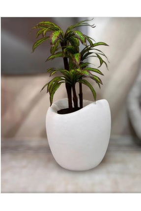 MyDecorZa FİBER BAHÇE ve EV DEKORASYONU SAKSI YUMURTA MODELİ (45 cm x 45 cm)