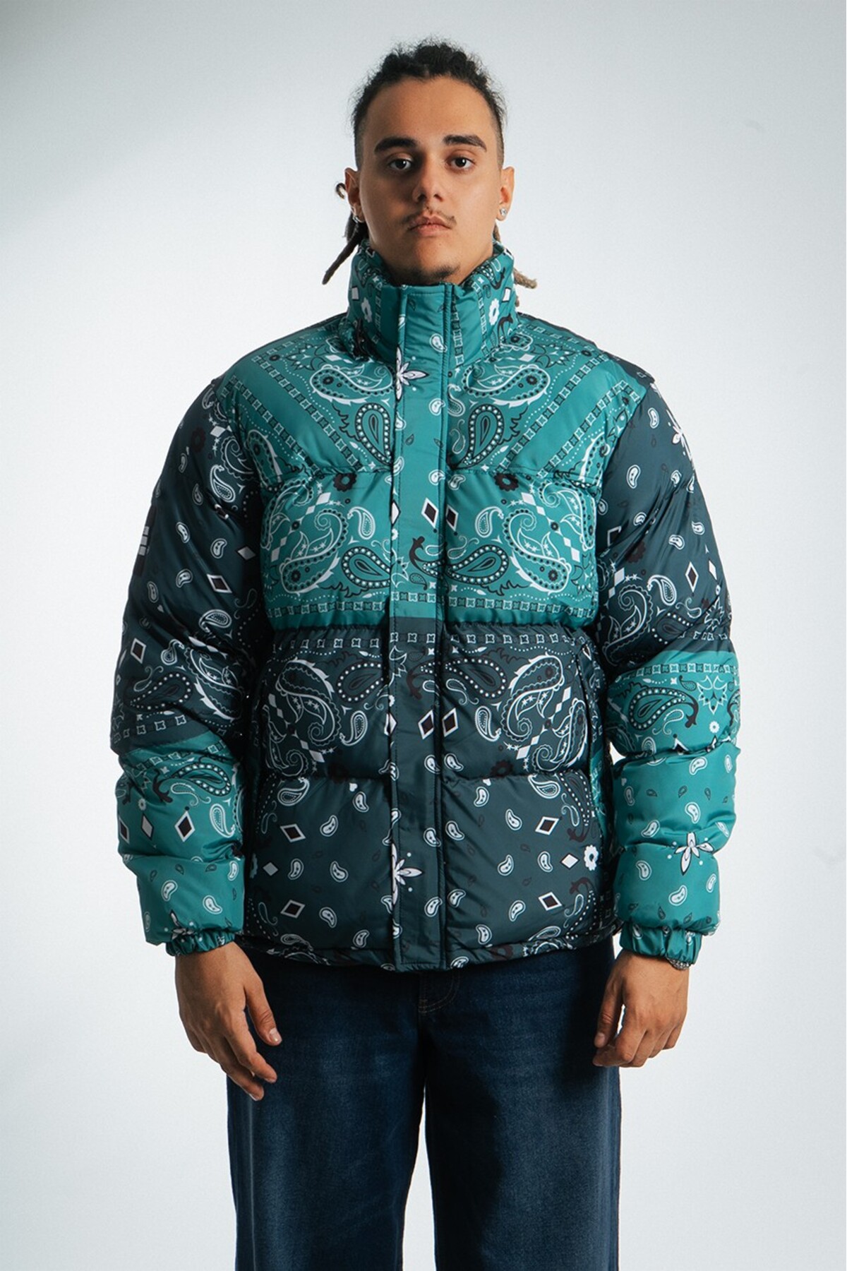 No Future Urban Paisley Erkek Puffer Mont Ceket NF0503YS - Fiyatı