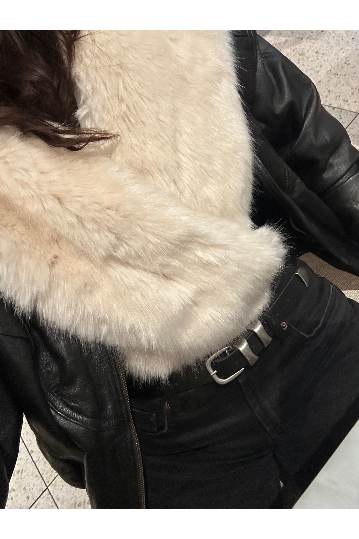 coaksco Kadın Eskitme Silver Siyah Çift Köprülü Trend Jean & Pantolon & Etek & Ceket & Şort Kemeri görsel 4