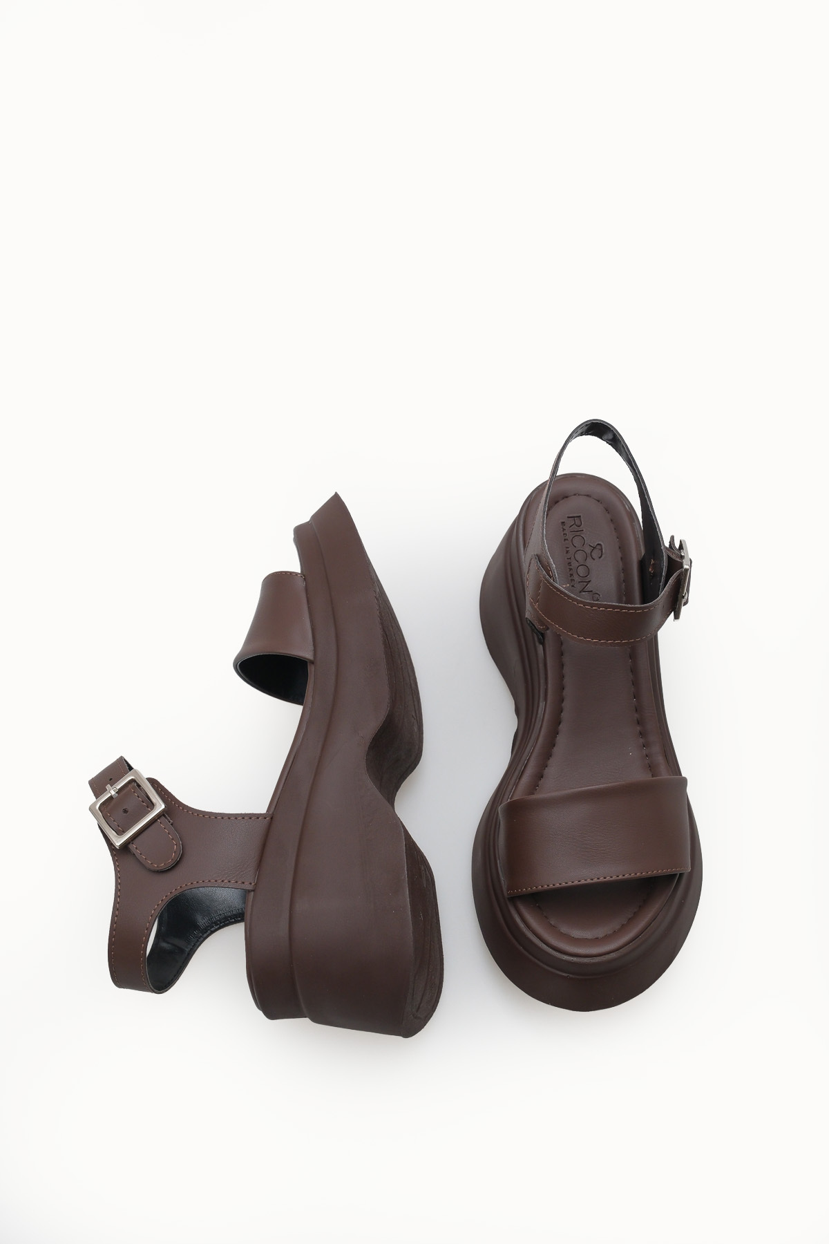 Riccon  Evelsyra Kadın Sandalet 00129011 Kahverengi - Görsel 5