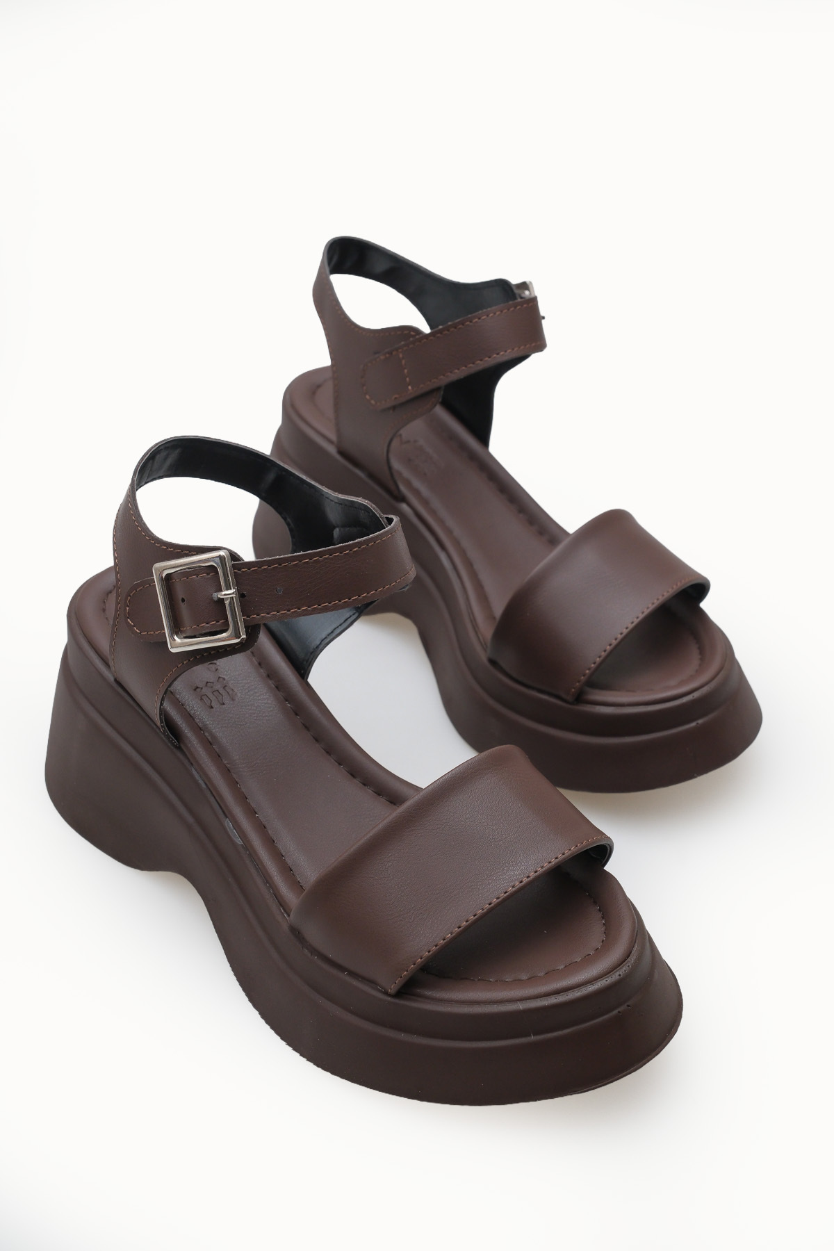 Riccon  Evelsyra Kadın Sandalet 00129011 Kahverengi - Görsel 4