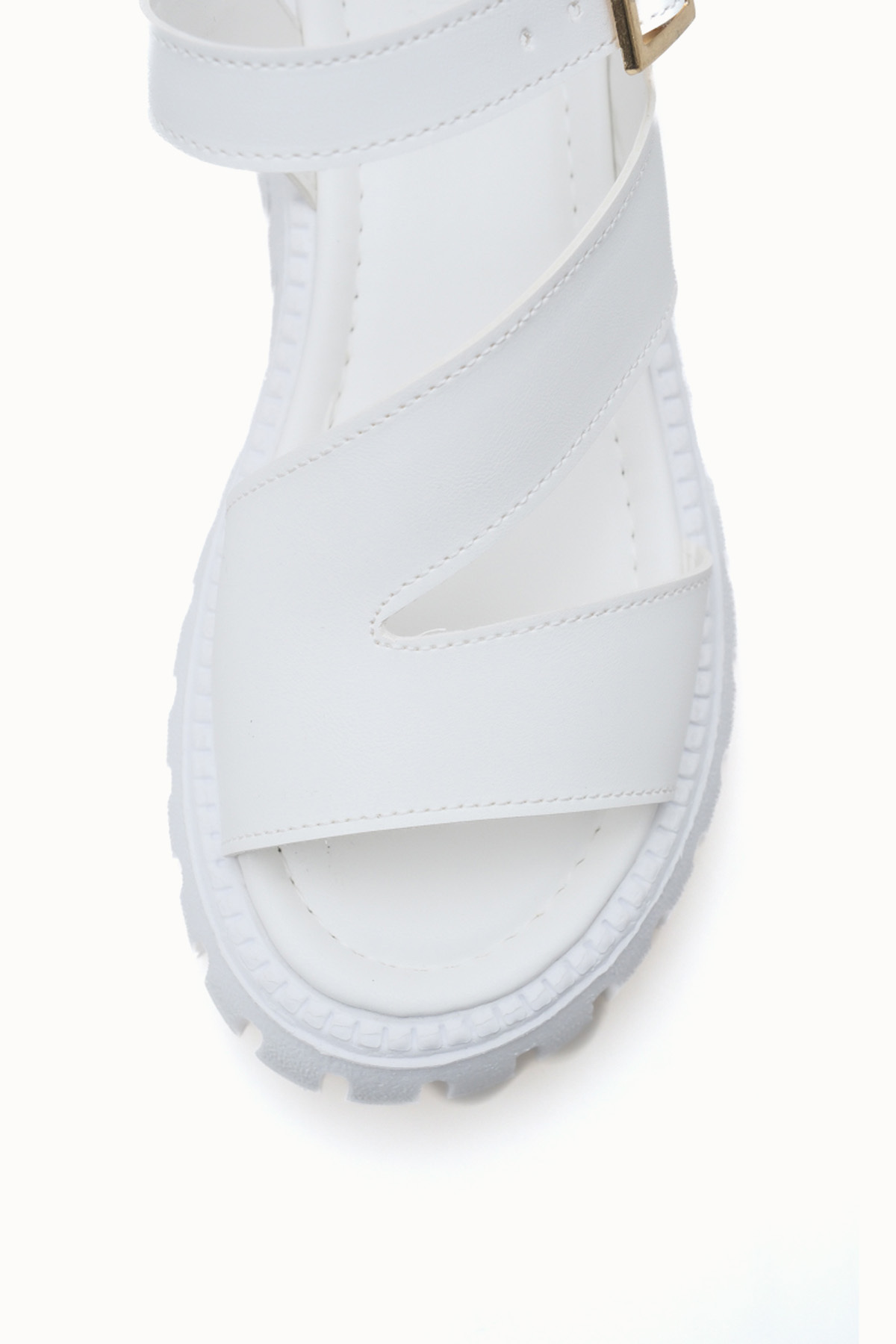 Riccon  Kadın Sandalet 0012607 Beyaz - Görsel 2