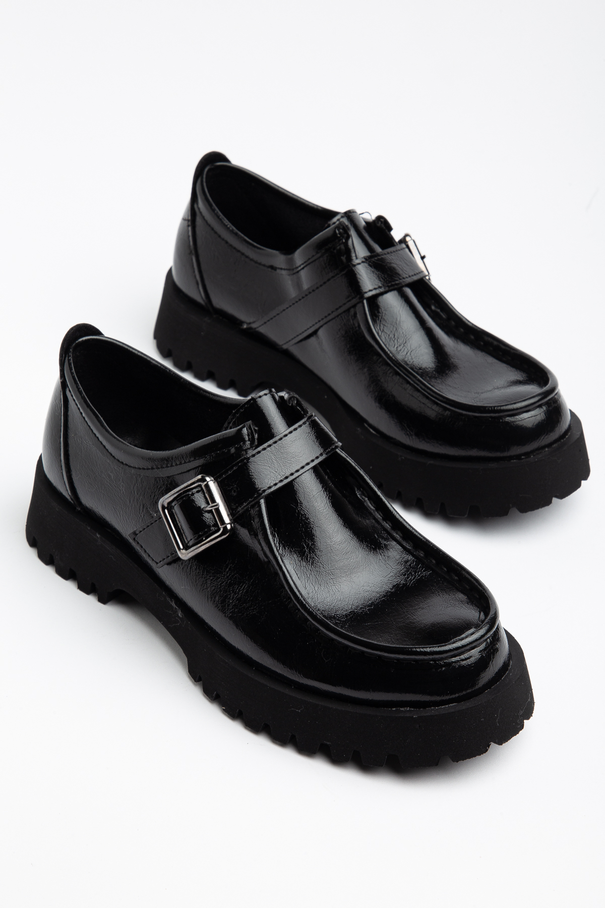 MODA MHS TUDOR KADIN KALIN TABAN TOKA DETAYLI LEOFER AYAKKABI GÜNLÜK GİYİMLİK görsel 3