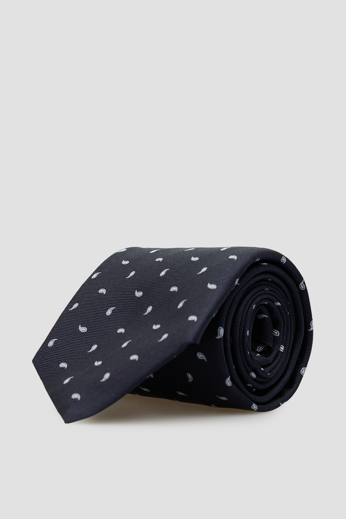 باس کراوات سرمه‌ای ۱۰۰٪ ابریشمی طرح‌دار ریز مردانه ۵۰۵۵۶۰۵۰-۴۰۴