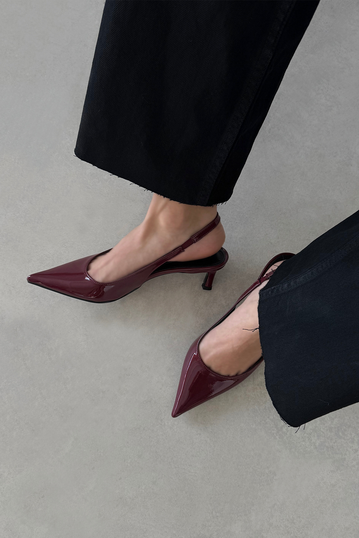 Straswans  Molly Kadın Topuklu Rugan Ayakkabı Bordo - Görsel 3