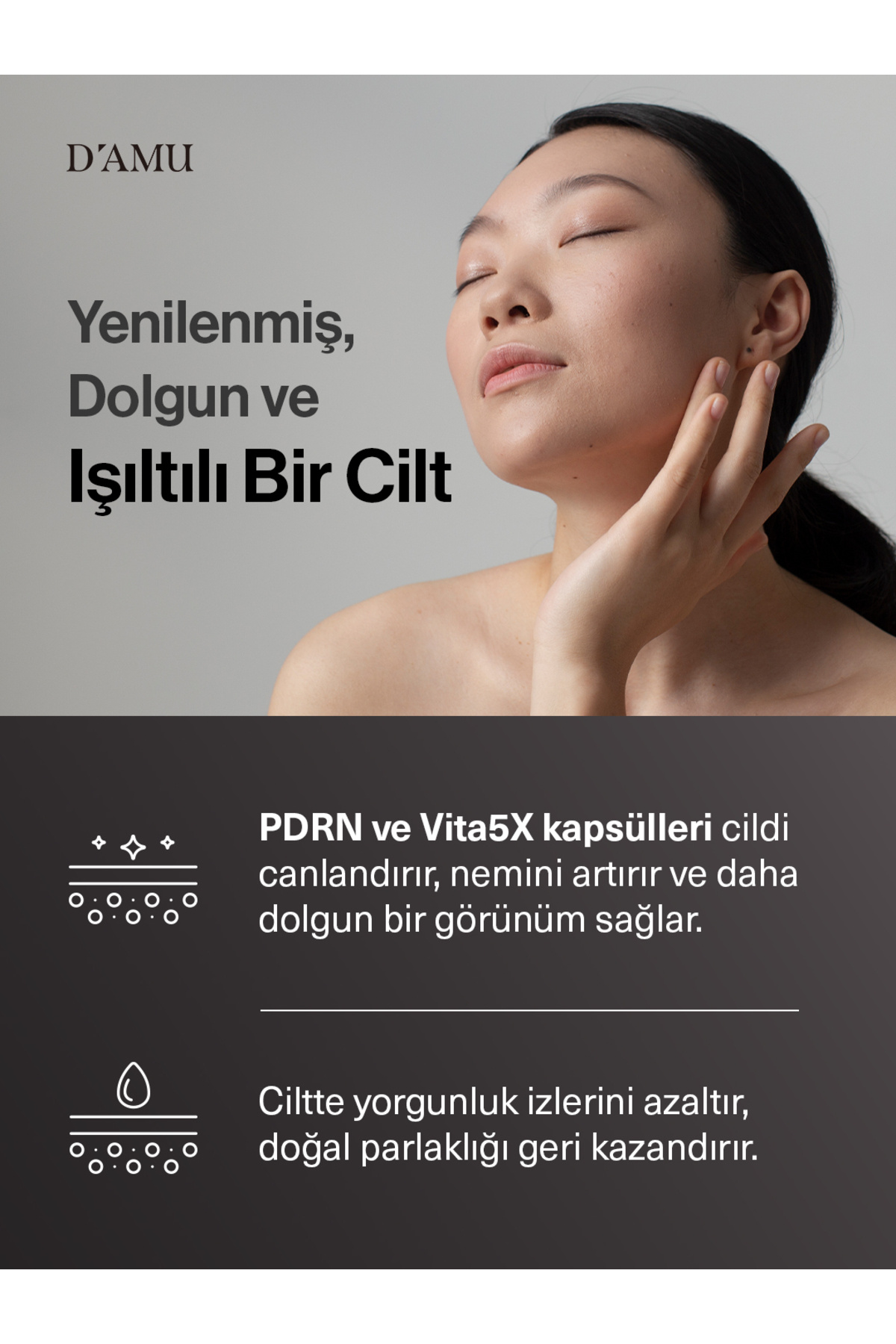 سرم کپسولی Vita5X PDRN، سرم صورت ترمیم کننده، سفت کننده و روشن کننده، 30 میلی لیتر — DAMU-V5X-PDRN — تصویر 3 از 9