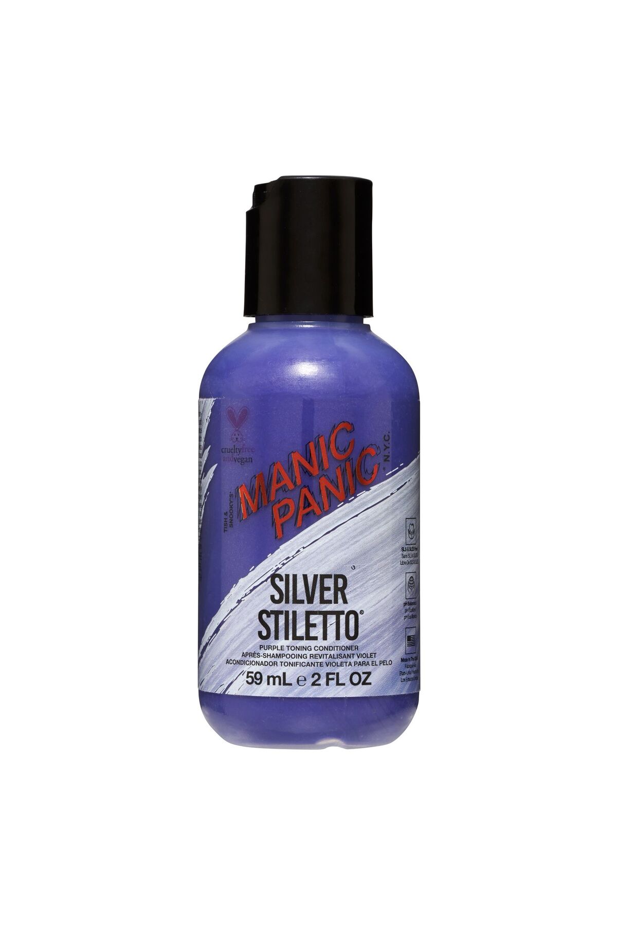 Manic Panic Silver Stiletto Purple Toning Conditioner 59 ml / 2 oz | Vegan | Mor Tonlayıcı Saç Kremi — MPSB0115