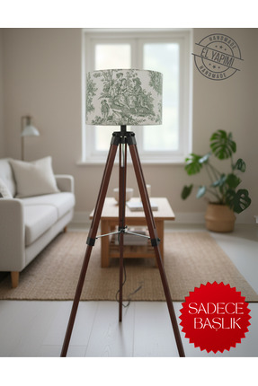 APCASADECOR Vintage Toile de Jouy Desenli Lambader Başlığı