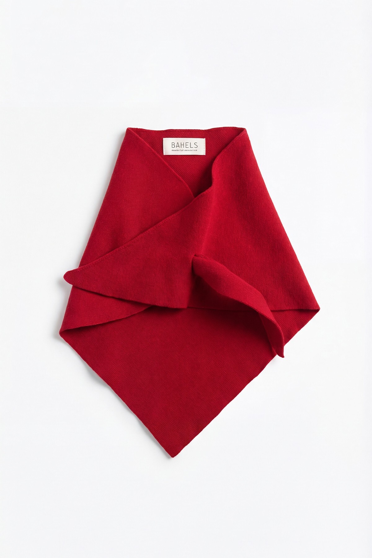 BAHELS  Viral Kırmızı Geçmeli Boyunluk Şal Atkı - Görsel 3