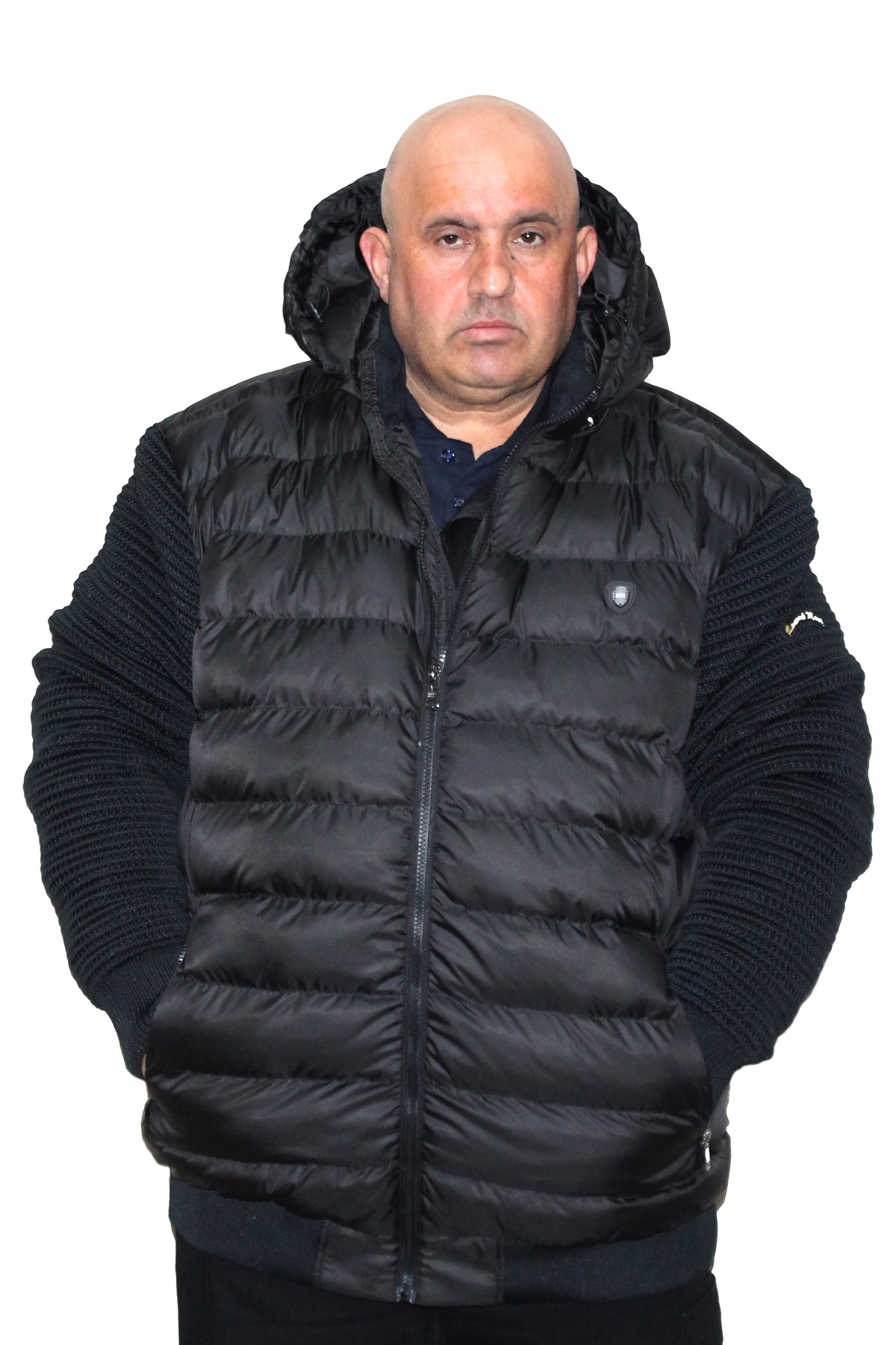 Ramon Miele Erkek Büyük Beden Kolu Trikolu Şişme Mont